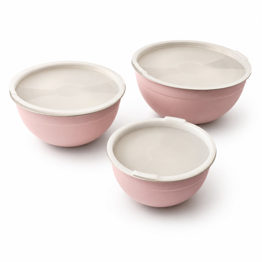 K&Co. Chef Series Mixing Bowls 3 Piece - PINK
